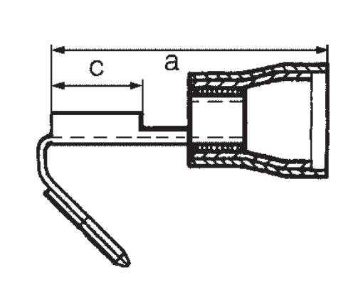 Fladstik isoleret han/hun blå 1,5-2,5mm²-6,3x0,8mm