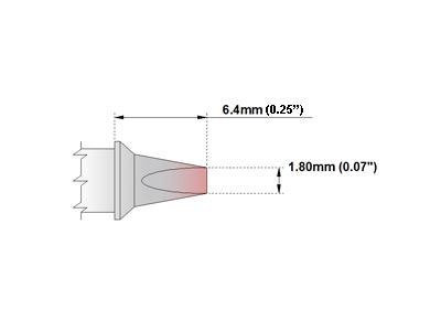 Loddespids mejsel 30 ° 1,8 mm til TMT-9000S (STTC-137P)