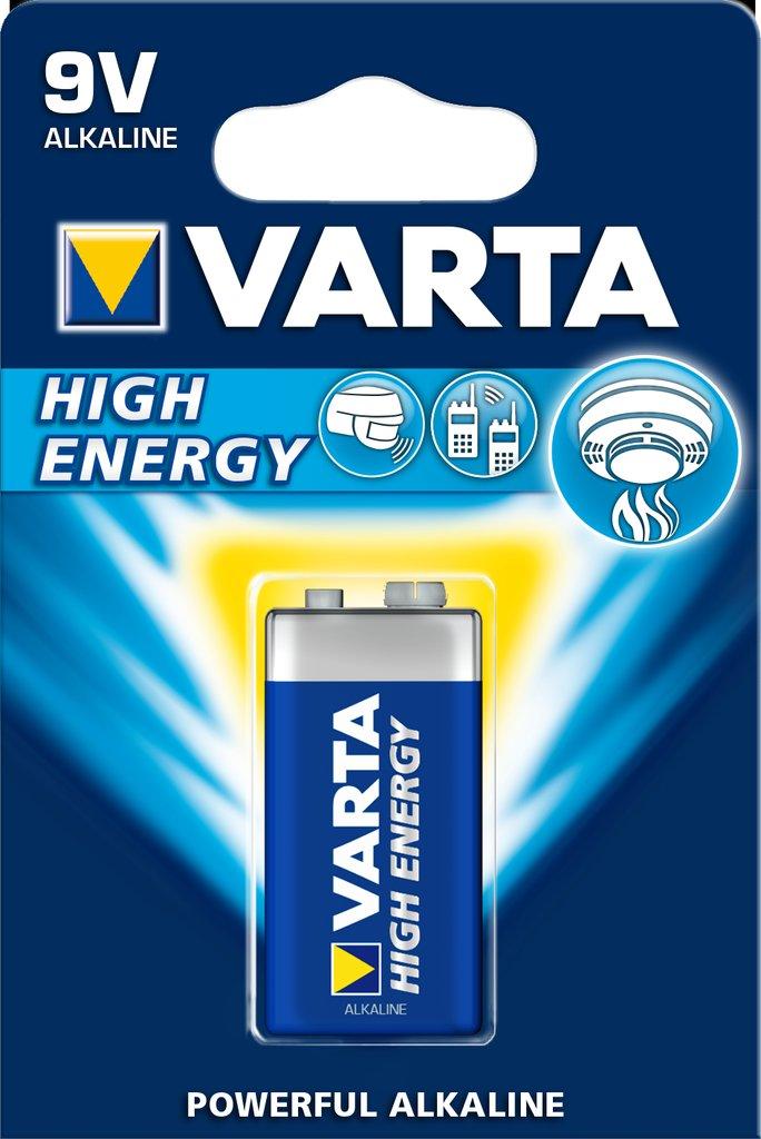 Varta batteri High Energy 9V 9V; 26,5x17,5x48,5mm; BL-1 6LP3146 - Alkaline