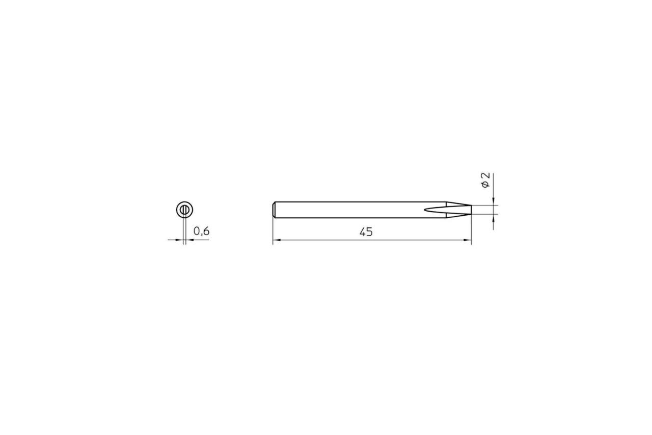 Loddespidsmejsel, 2,0 mm til SPI 16