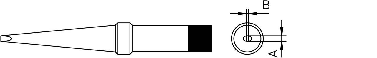 Loddespids 1,2 mm 260 ° C PT-K5