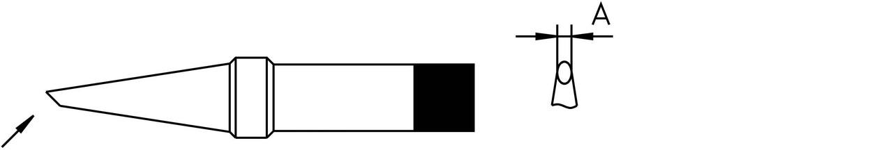 Loddespids 1,2 mm 260 ° C PT-F5