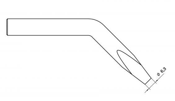 Loddespids 6,3 mm til SPI-41