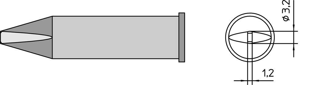 Loddespids XHT C 3,2X1,2