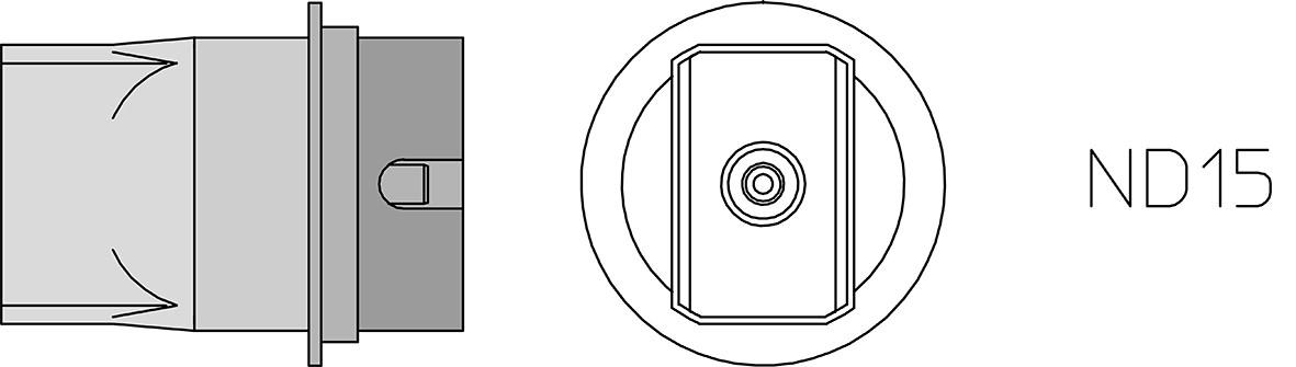 ND 15 Varmluftmundstykke 19 x 14 mm