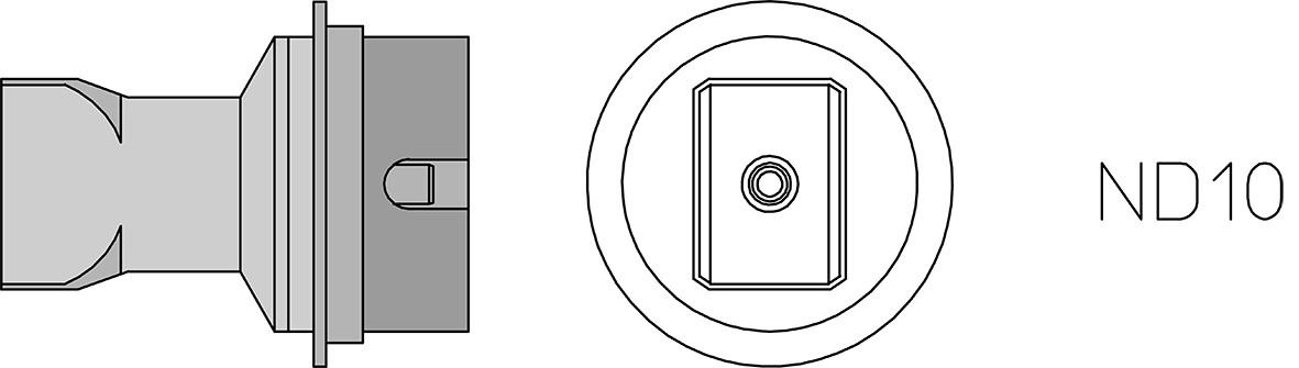 ND 10 Varmluftmundstykke 14 x 10 mm