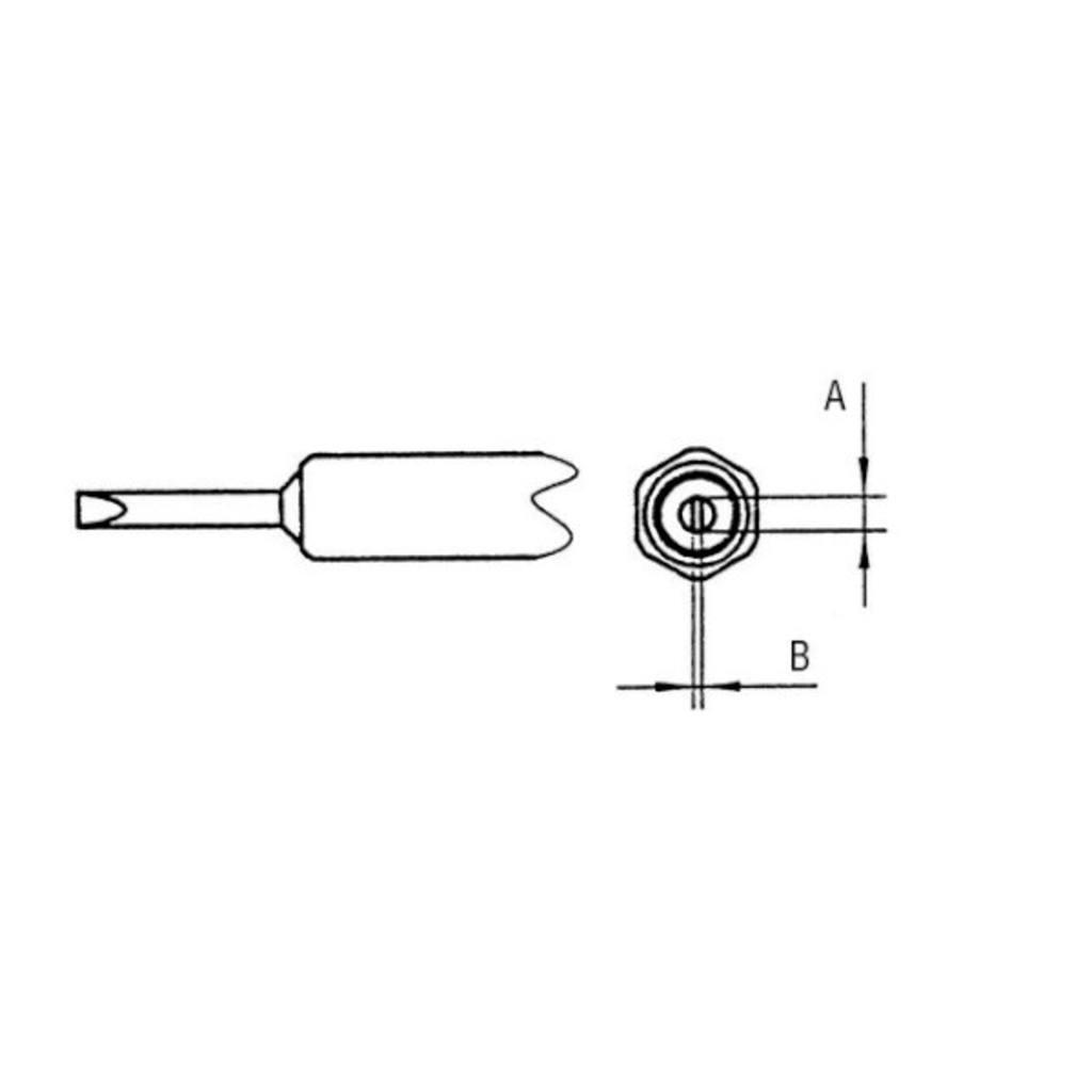 Loddespids 2,4mm mejsel NTB 