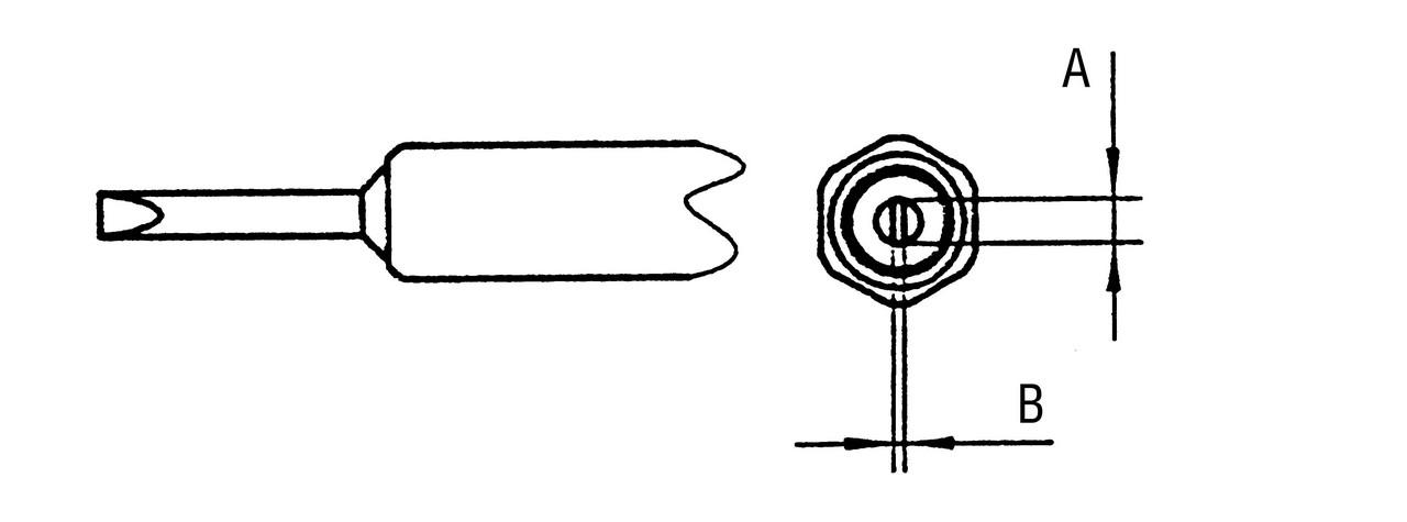 Loddespids 1,2mm mejsel NTK 