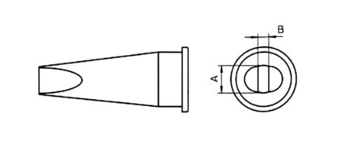 Loddespidsmejsel 3,2 x 1,2 mm