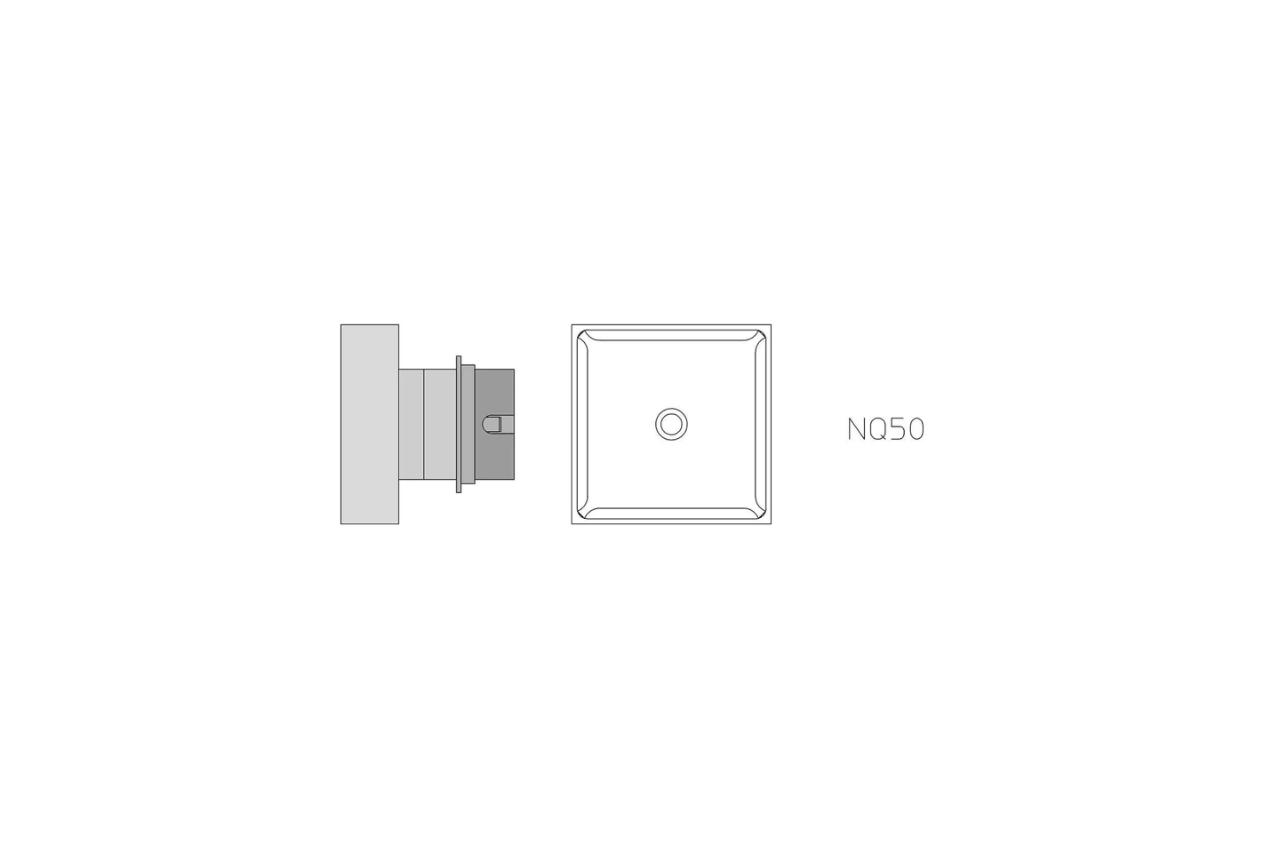 NQ 50 Varmluftmundstykke 36 x 36 mm, fire sider opvarmet (Type NQ)