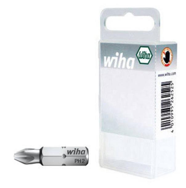Wiha Bitsæt standard 25 mm Phillips (PH3) med 10 dele, 1/4 i boks (36280)