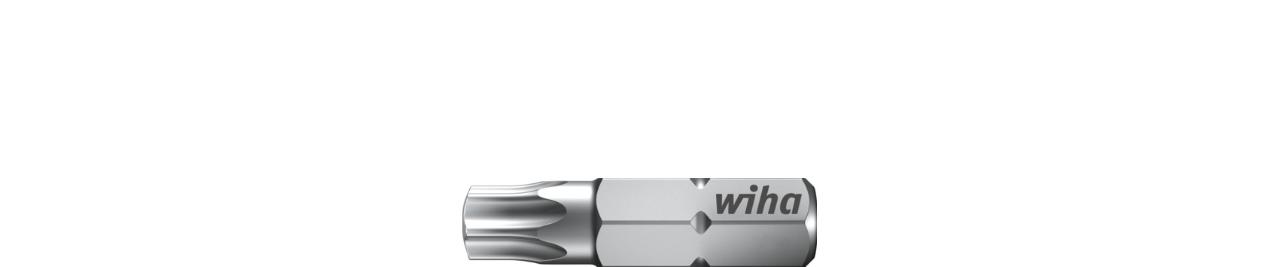 Wiha Bitsæt standard 25 mm TORX® Tamper Resistant (med boring) 1/4 i boks 2 dele. (38650)