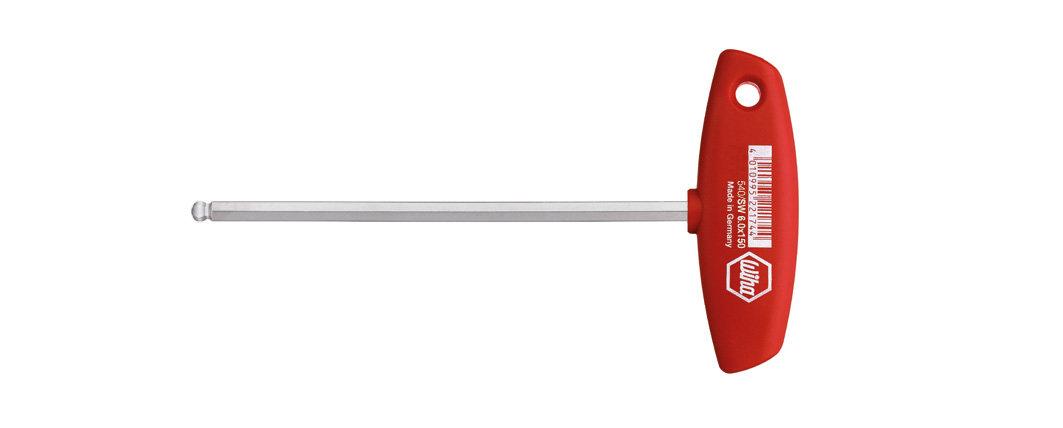 Wiha Stiftnøgle med tværgreb Glansforniklet stiftnøgle med kuglehoved 5.0 mm (04108)