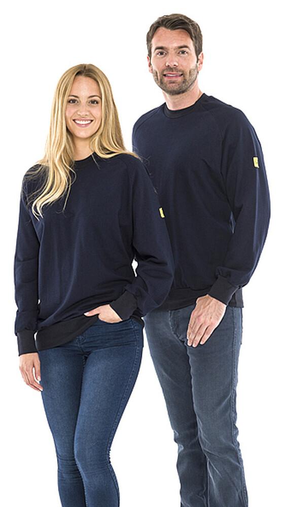 ESD sweatshirt med rund hals, marineblå 280g/m², 4XL