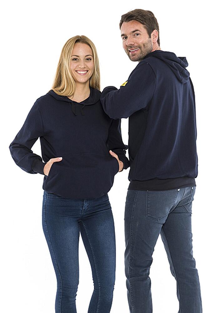 ESD sweatshirt med hætte, marineblå 280g/m², M