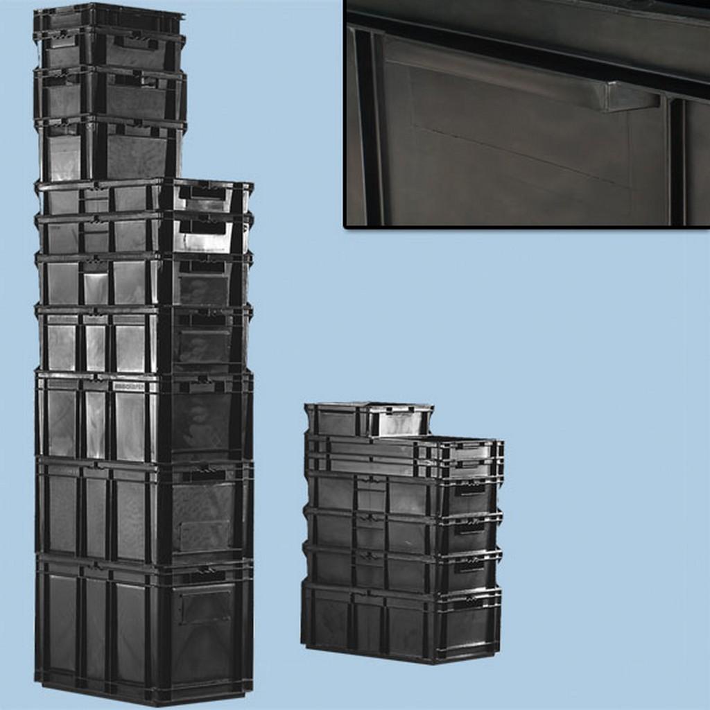 ESD kasse  PP-el Abm. 600x400x75mm