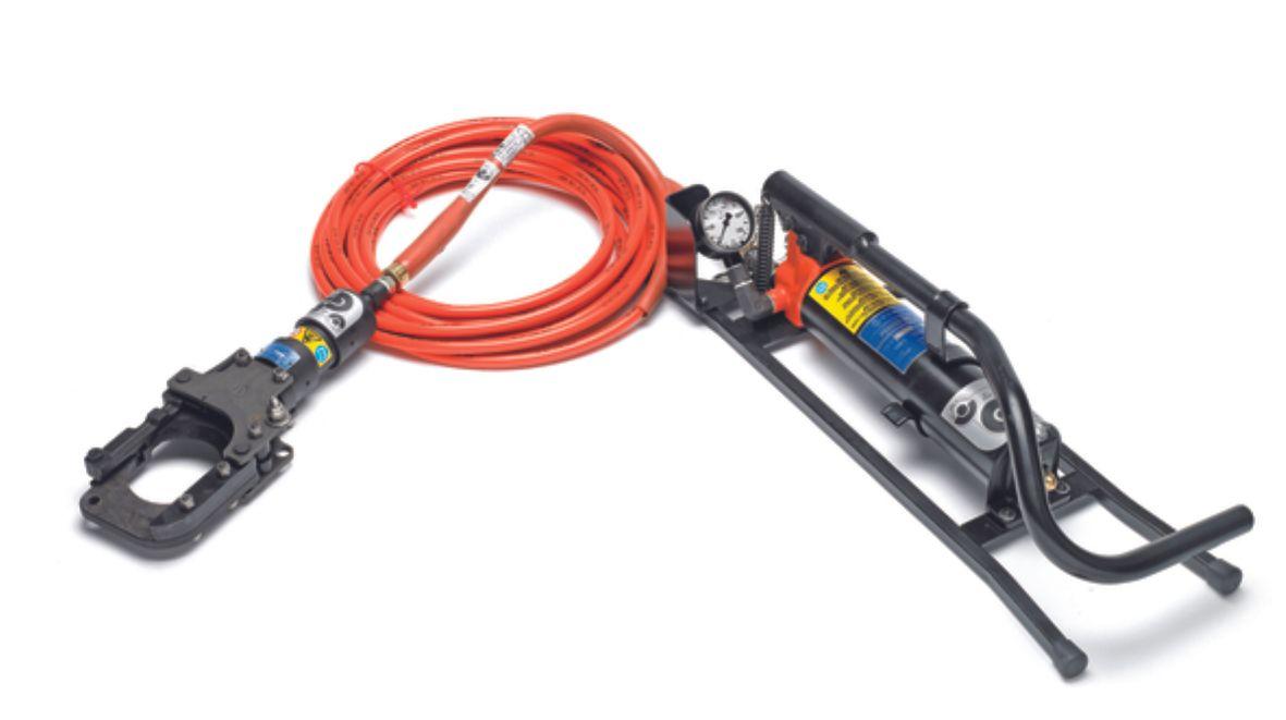 Sikkerheds kabelsaks max 60kV EN50340, max Ø85mm lukket klippehoved m/pumpe og isoleret slange, i me