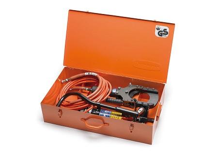 Sikkerheds kabelsaks max 60kV EN50340, max Ø120mm lukket klippehoved m/pumpe og isoleret slange, i m