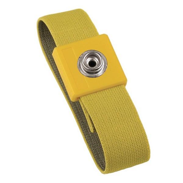 Håndledsbånd gul allergivenlig justerbar m/10mm han trykknap Build-to-Order