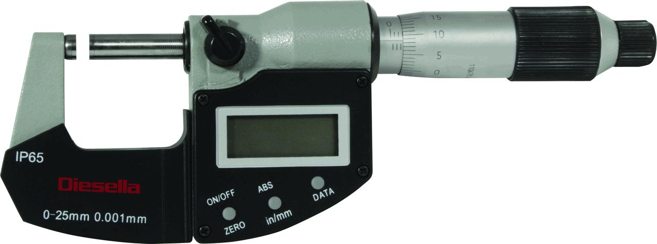 Digital Mikrometerskrue 0-25mm; IP65