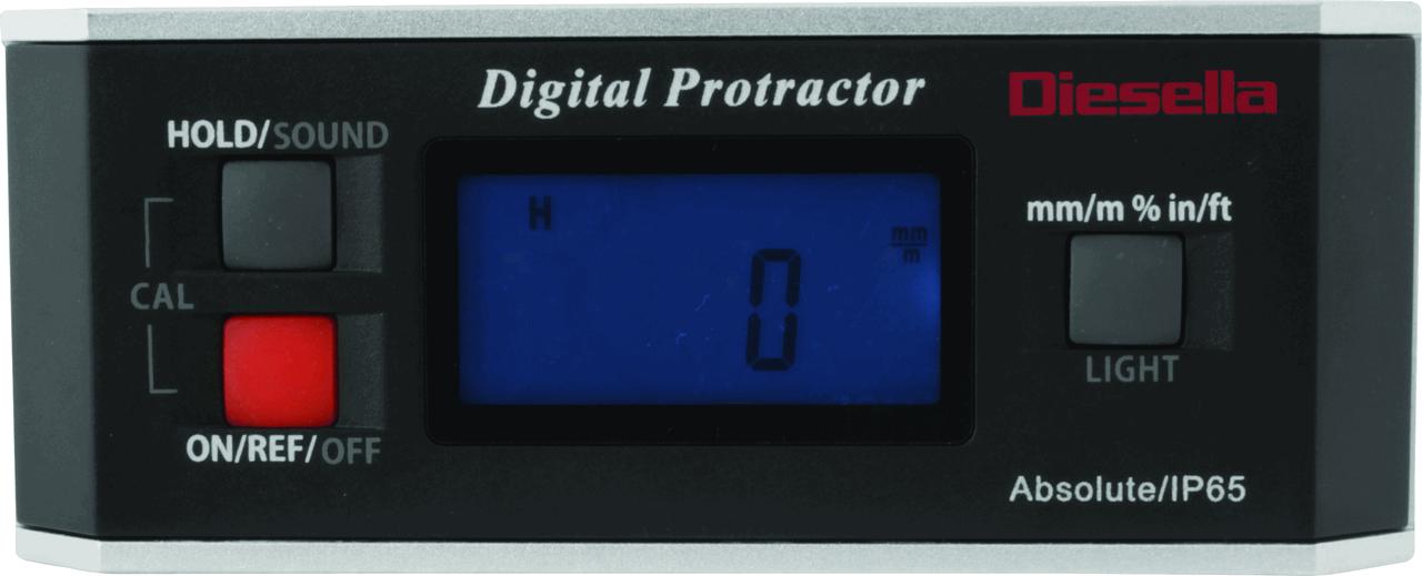 Digital vaterpas 2 decimaler 4x90°x0,1° LCD display & IP65