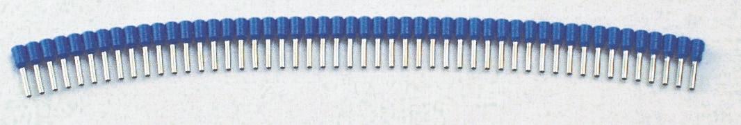 Terminalrør isoleret BLÅ bånd 2,5mm²-L8mm; pose m/500stk.