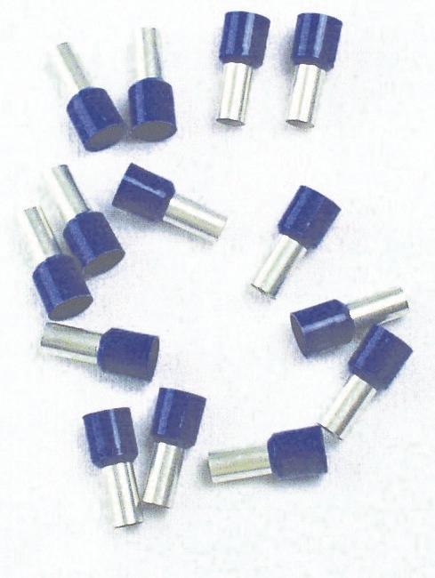Terminalrør isoleret blå 16mm²-L12mm; pose m/100stk.