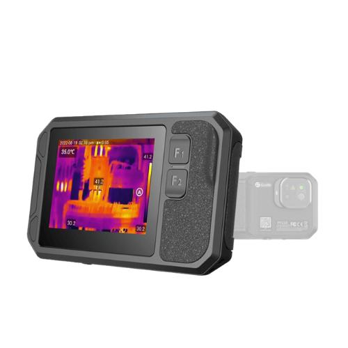 Thermografi kamera i lommeformat pixel 256x192/-20℃-550℃ m/Wi-Fi/5MP digital kamera m/LI-Ion batteri