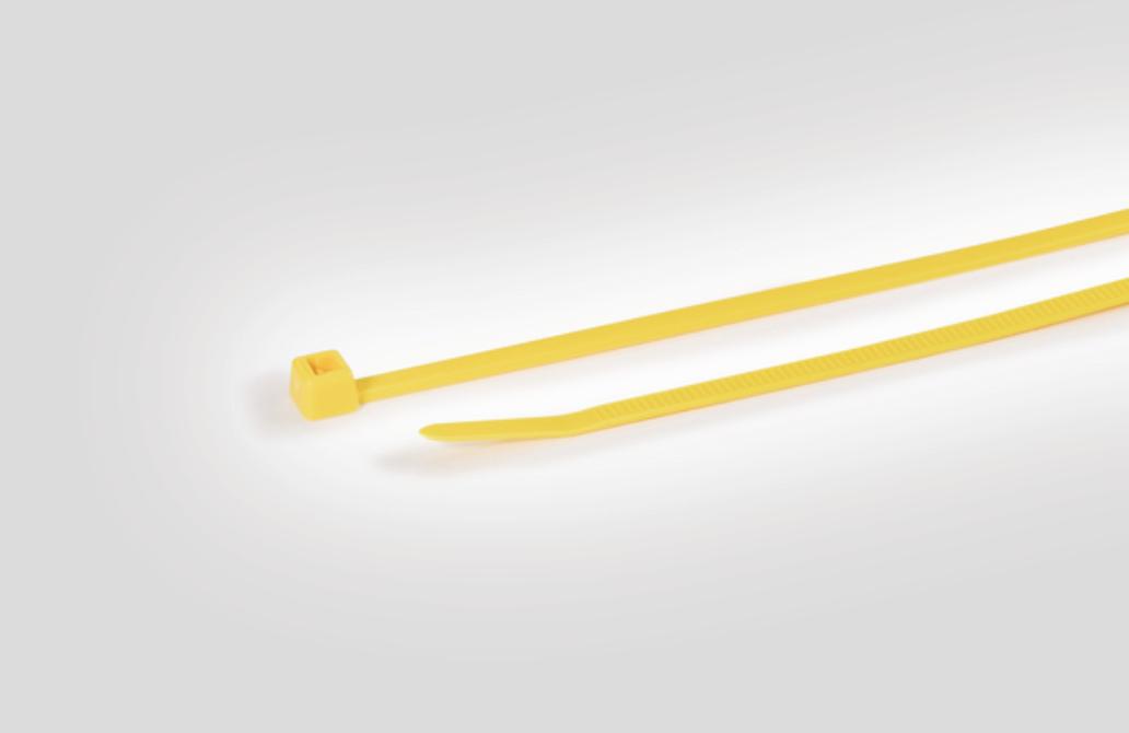 Kabelbinder gul 4,8x200mm; pak. m/100stk.