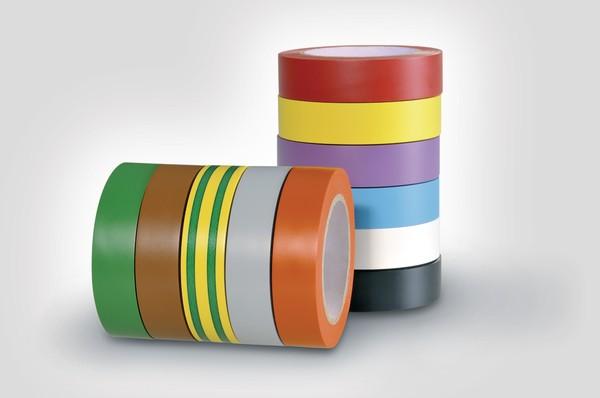 Vinyl elektrisk tape mix farv HTAPE-FLEX15-15x10 10 ruller, 10 farver
