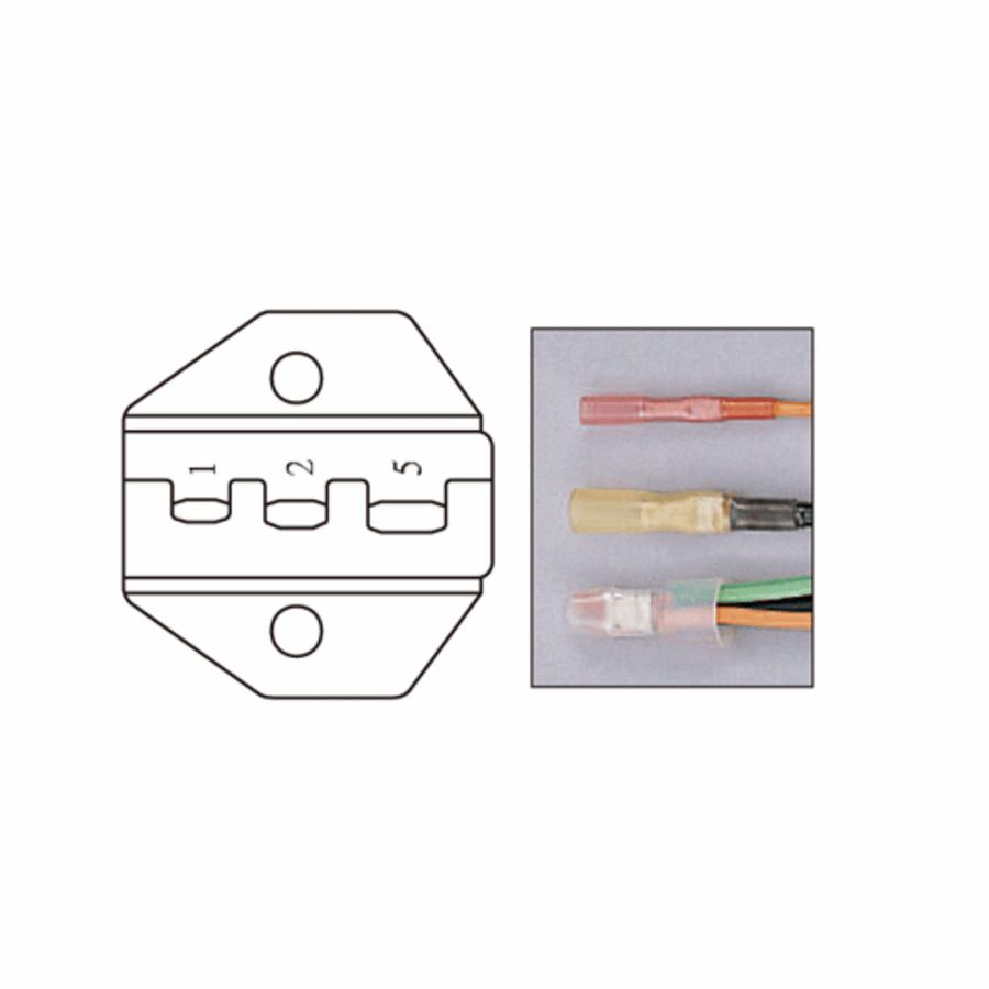 Pressematrice for isolerede ende-connector, pressemuffer m/krymp, m.m. 0,5-6,0mm² t/K10C