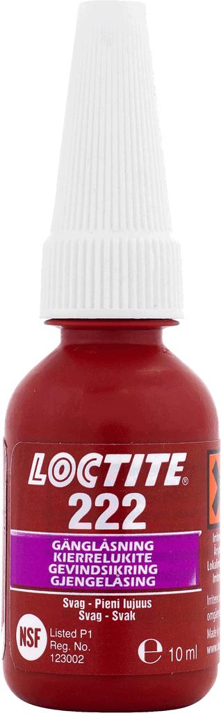 Loctite 222 skruesikring svag 10ml flaske