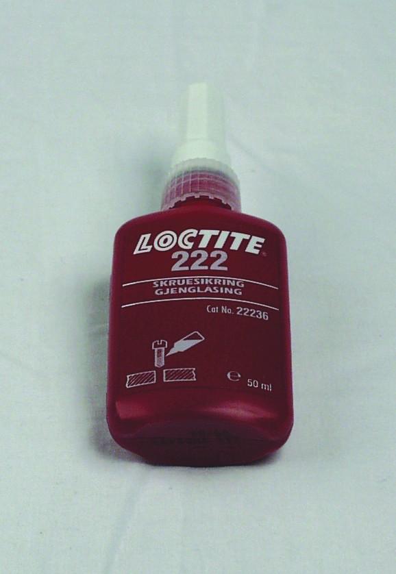 Skruesikring Loctite 222 lav styrke 50 ml