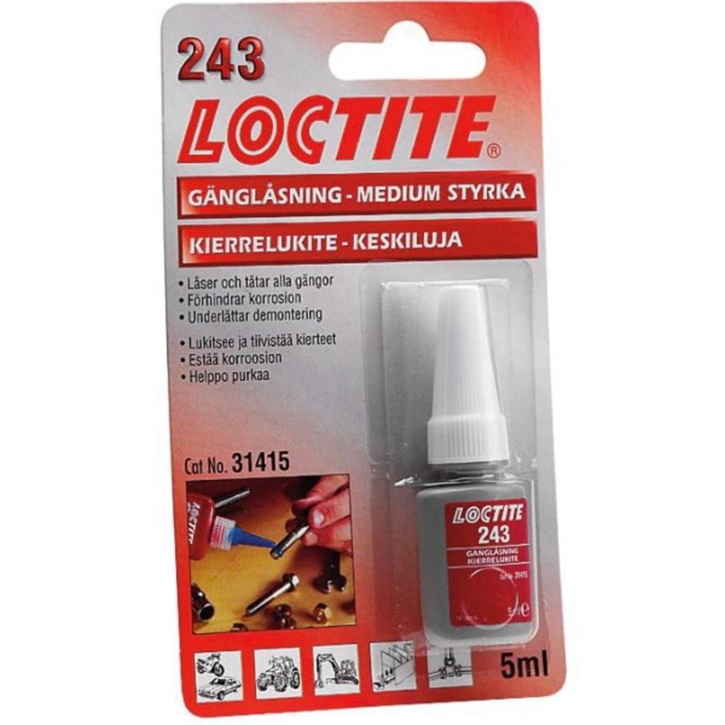 Skruesikring Loctite 243 middel styrke 5 ml