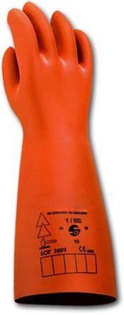 Orange L-AUS handske 1000V Str.9-CL 0-41cm lang-2,1mm tyk LYSBUE SIKKER