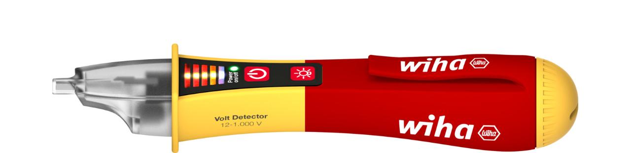 Wiha Spændingstester Volt Detector berøringsløs, etpolet, 12-1.000 V AC Inkl. 2x AAA-batterier (43797)