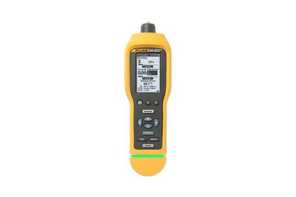 Fluke 805 vibrationsmåler med digitalt display der viser måling af vibrationer og temperatur.