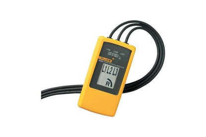 Fluke 9040 fasefølgetester med LCD display der viser L1 L2 L3 og rotationsretning.