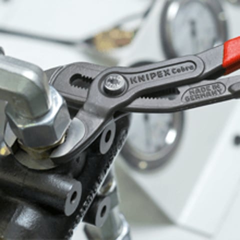 Cobra vannpumpetang polert 180mm; m/PVC på håndtak