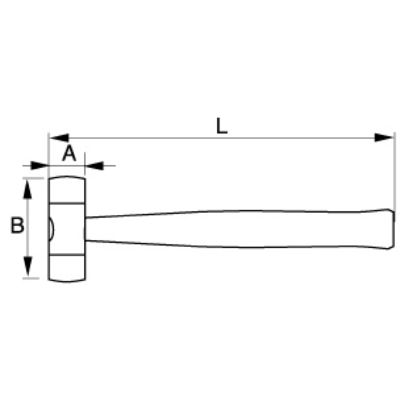 Hammer with nylon head ø22mm