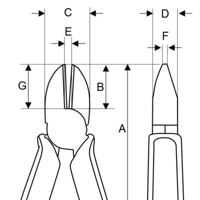 VDE isolerte sidekuttere 160mm