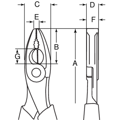 VDE isolert kombitang 180mm