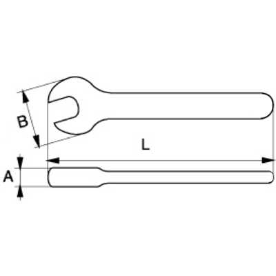 VDE insulated open-end wrench 24mm