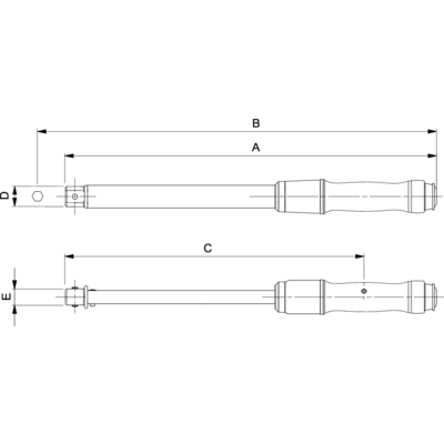 Momentnøkkel med skralle 40-200Nm ½