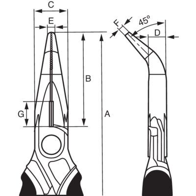 Spissstang ERGO bøyd 60° 1,5x160mm