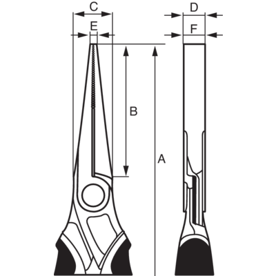 Flat pliers ERGO 140mm