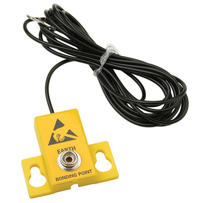 Jordingspunkt 10mm han trykknap f/bordmontage,1Mohm.