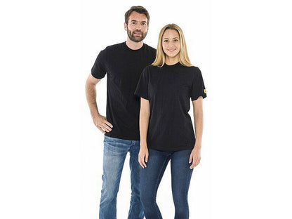 T-shirt ESD w/round neck black size p