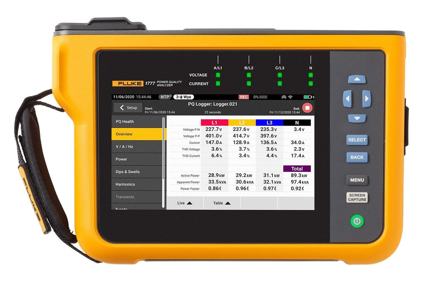 Fluke 1773 Power Quality Analysator