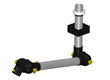 Suction arm 50mm 875-875 white, wall/ceiling 3-joint